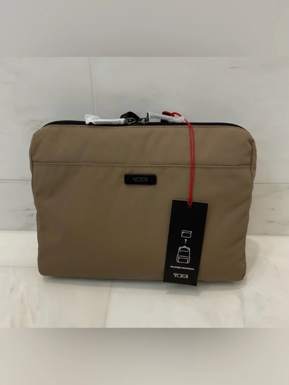 NEW TUMI Voyageur JUST IN CASE Packable 17.0” Backpack - SAND